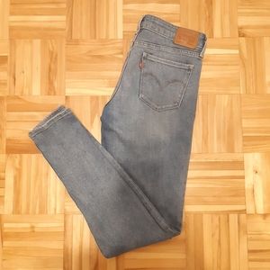 Levi's 711 skinny denim jeans blue size 28